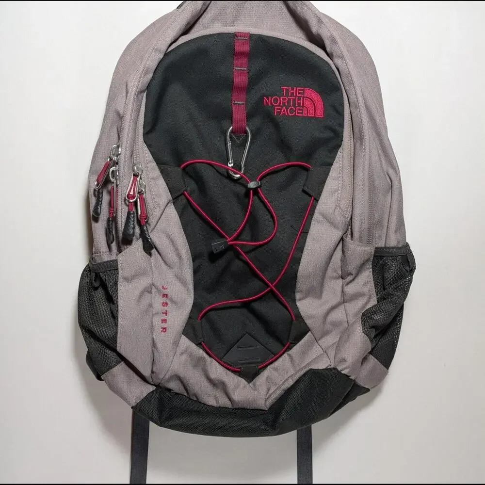 THE NORTH FACE Jester‎ Commuter Laptop Gray Black Flexvent Backpack Gym Bag